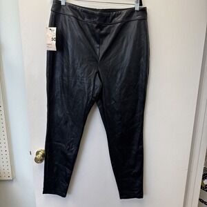 Faux Leather High Rise Leggings Junior Plus 1X